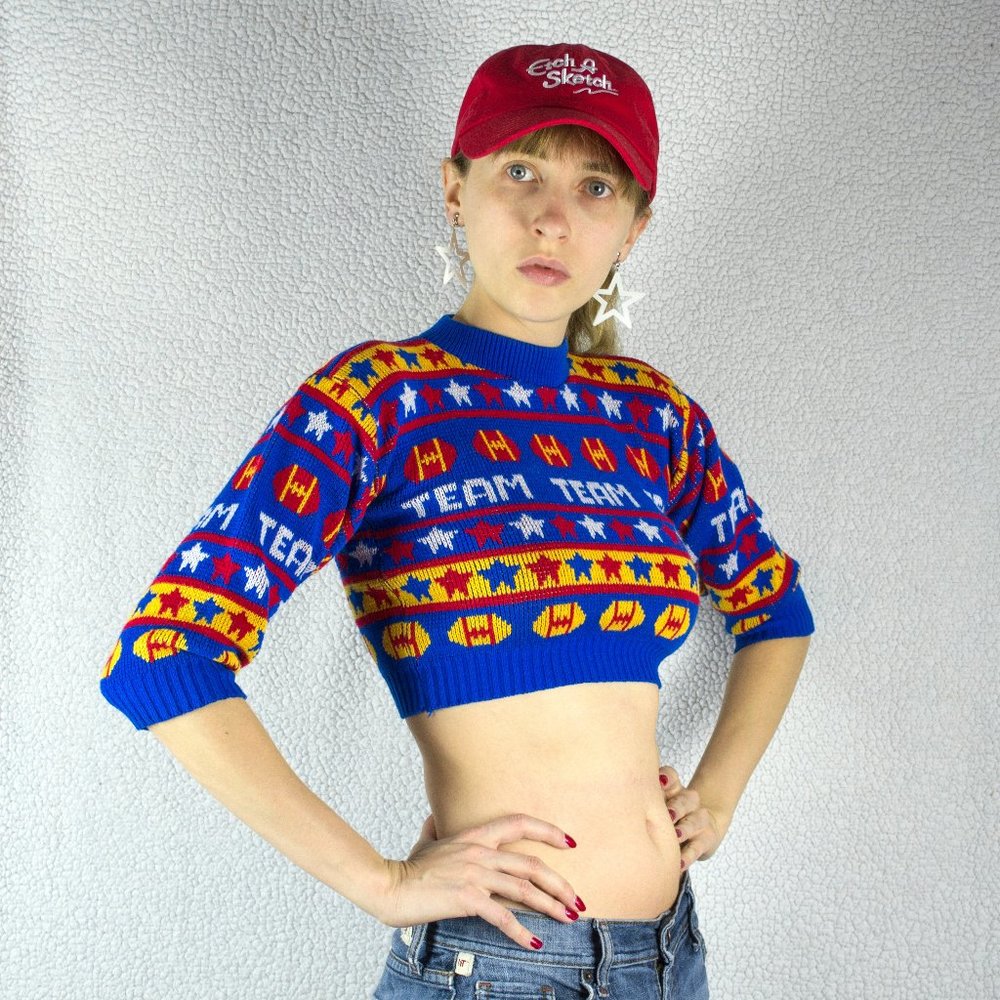 🏈 'TEAM' football crop sweater 🏈